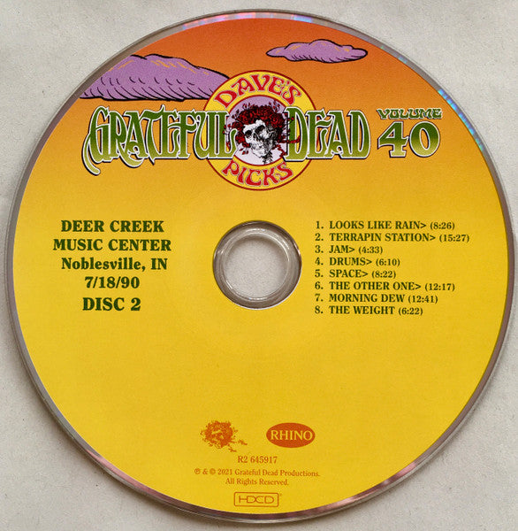 Dave's Picks, Volume 40 (3xCD)(Deer Creek Music Center, Noblesville, IN • 7/18-19/90 | Mint (M) Near Mint (NM)
