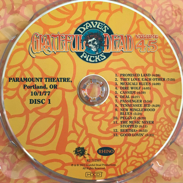 Dave's Picks, Volume 45 (4xCD)(Paramount Theatre, Portland, OR • 10/1-2/77) | Mint (M) Near Mint (NM)