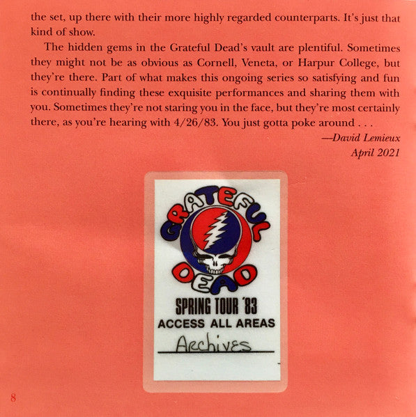 Dave's Picks, Volume 39 (3xCD)(The Spectrum, Philadelphia, PA • 4/26/83) | Mint (M) Near Mint (NM)