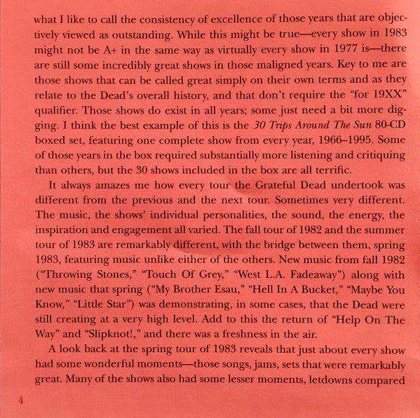 Dave's Picks, Volume 39 (3xCD)(The Spectrum, Philadelphia, PA • 4/26/83) | Mint (M) Near Mint (NM)