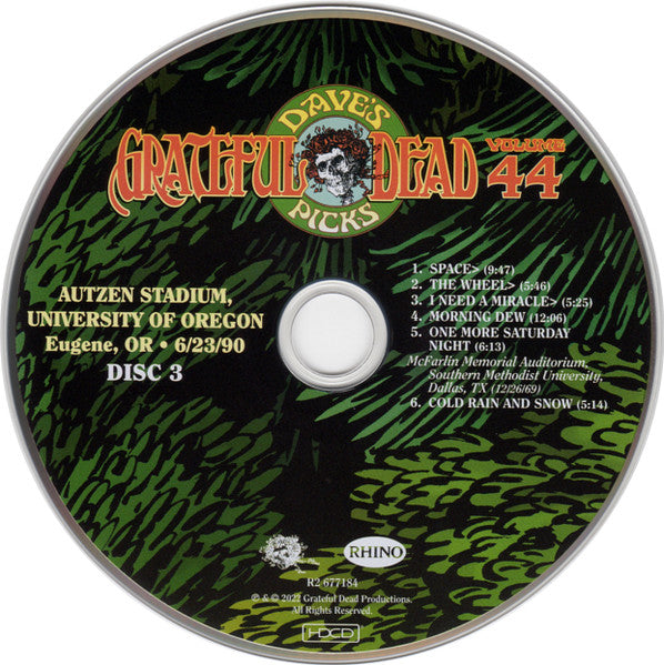 Dave's Picks, Volume 44 (3xCD)(Autzen Stadium, U. Of Oregon, Eugene, OR • 6/23/90) | Mint (M) Near Mint (NM)