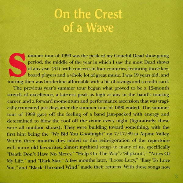 Dave's Picks, Volume 40 (3xCD)(Deer Creek Music Center, Noblesville, IN • 7/18-19/90 | Mint (M) Near Mint (NM)