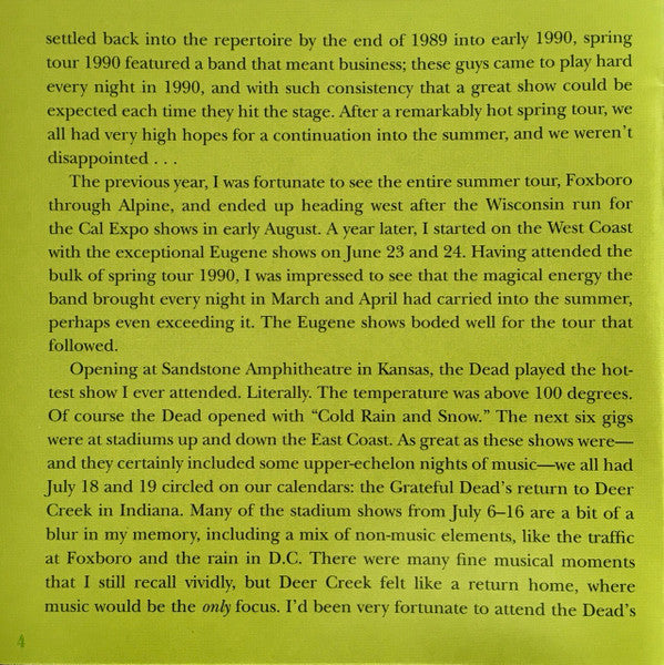 Dave's Picks, Volume 40 (3xCD)(Deer Creek Music Center, Noblesville, IN • 7/18-19/90 | Mint (M) Near Mint (NM)