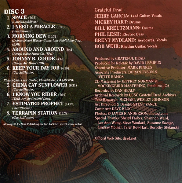 Dave's Picks, Volume 35 (3xCD)(Philadelphia Civic Center, Philadelphia, PA • 4/20/84) | Mint (M) Near Mint (NM)