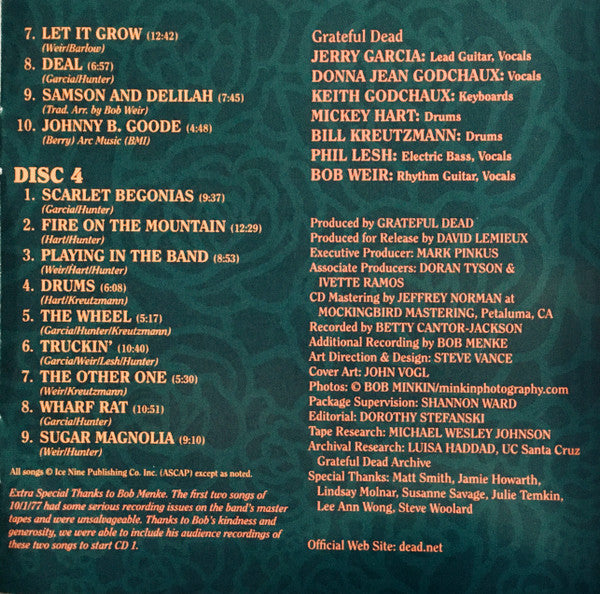 Dave's Picks, Volume 45 (4xCD)(Paramount Theatre, Portland, OR • 10/1-2/77) | Mint (M) Near Mint (NM)