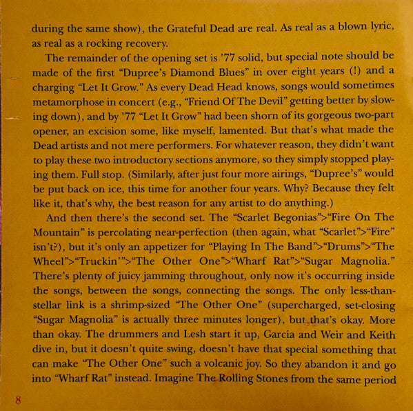 Dave's Picks, Volume 45 (4xCD)(Paramount Theatre, Portland, OR • 10/1-2/77) | Mint (M) Near Mint (NM)