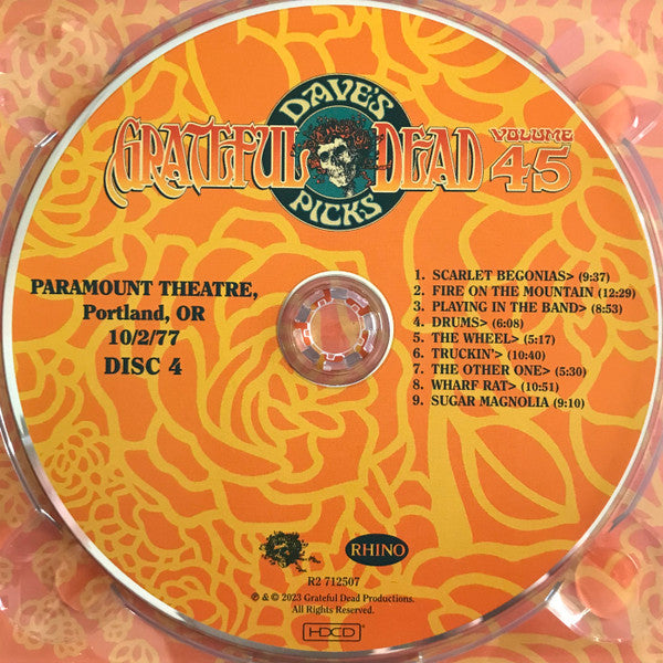 Dave's Picks, Volume 45 (4xCD)(Paramount Theatre, Portland, OR • 10/1-2/77) | Mint (M) Near Mint (NM)