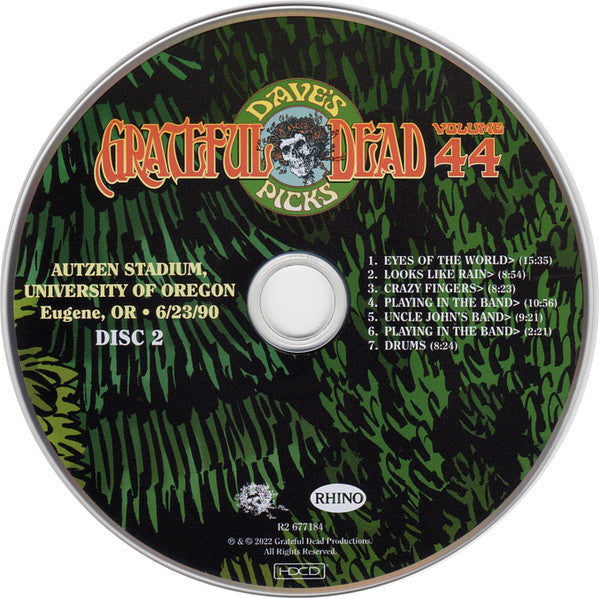 Dave's Picks, Volume 44 (3xCD)(Autzen Stadium, U. Of Oregon, Eugene, OR • 6/23/90) | Mint (M) Near Mint (NM)