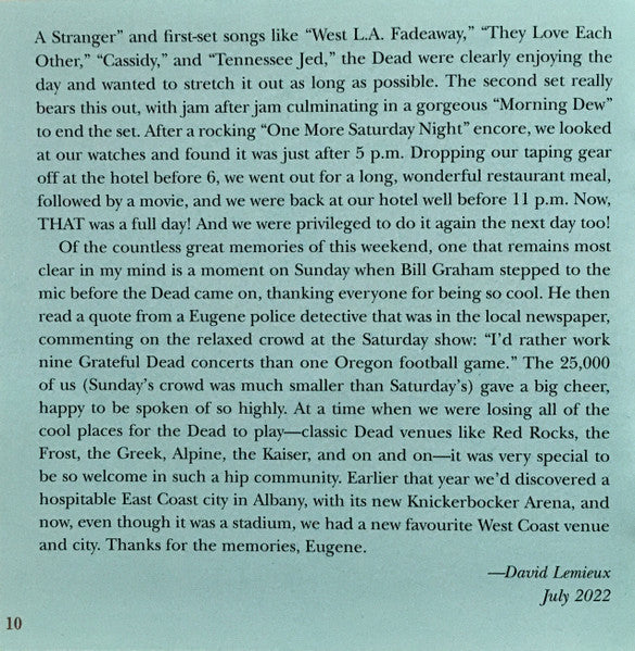 Dave's Picks, Volume 44 (3xCD)(Autzen Stadium, U. Of Oregon, Eugene, OR • 6/23/90) | Mint (M) Near Mint (NM)