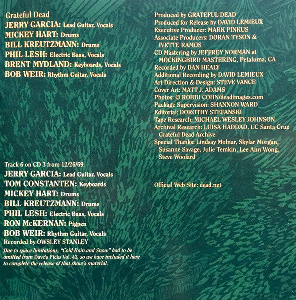 Dave's Picks, Volume 44 (3xCD)(Autzen Stadium, U. Of Oregon, Eugene, OR • 6/23/90) | Mint (M) Near Mint (NM)