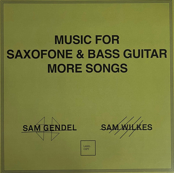 Music For Saxofone & Bass Guitar More Songs | Mint (M) Mint (M)