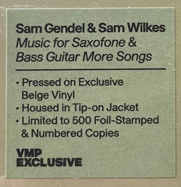 Music For Saxofone & Bass Guitar More Songs | Mint (M) Mint (M)