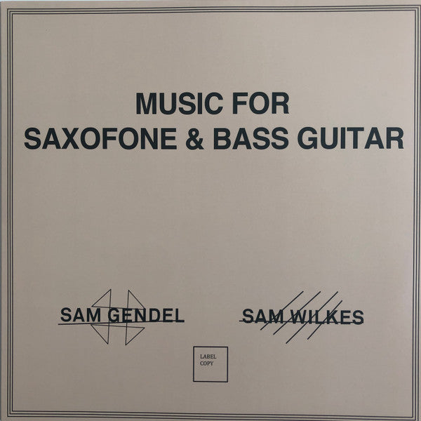 Music For Saxofone & Bass Guitar | Mint (M) Mint (M)