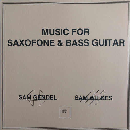 Music For Saxofone & Bass Guitar | Mint (M) Mint (M)