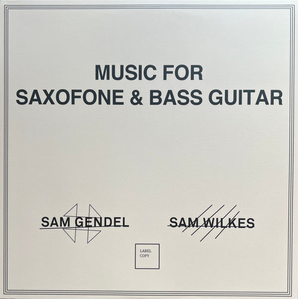 Music For Saxofone & Bass Guitar | Mint (M) Mint (M)