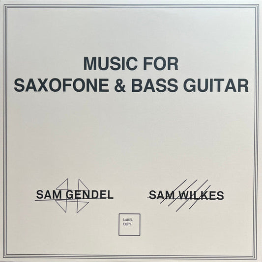 Music For Saxofone & Bass Guitar | Mint (M) Mint (M)