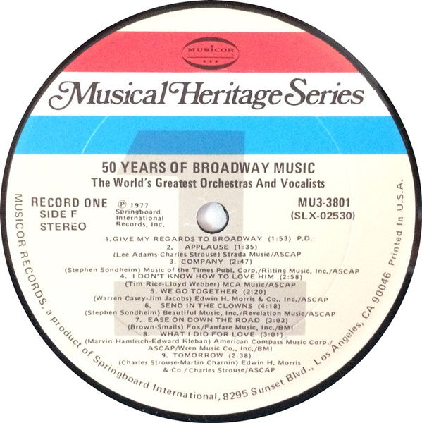 50 Years Of Broadway Music | Near Mint (NM) Near Mint (NM)