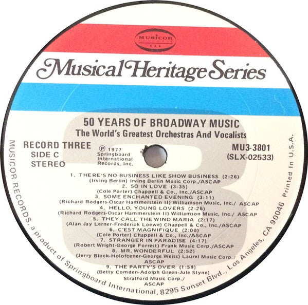 50 Years Of Broadway Music | Near Mint (NM) Near Mint (NM)