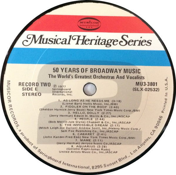 50 Years Of Broadway Music | Near Mint (NM) Near Mint (NM)