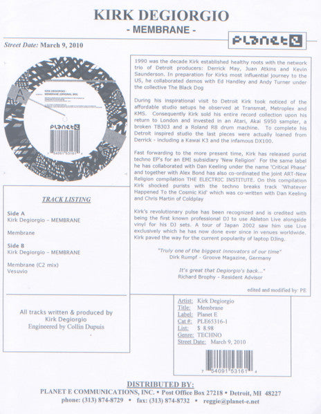 Membrane (VINYL) *PROMO* | Near Mint- (NM-) Generic