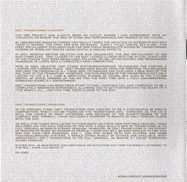 DE9 | Transitions | Mint (M) Mint (M)