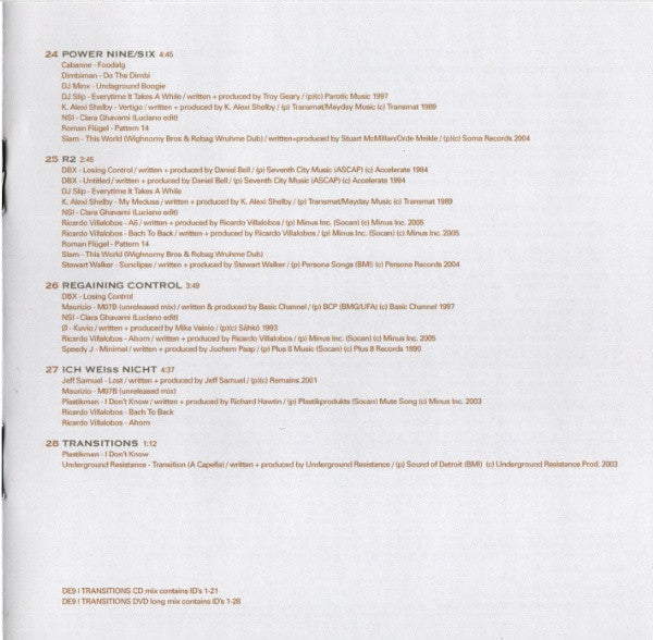 DE9 | Transitions | Mint (M) Mint (M)