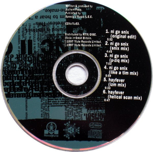 Ni Go Snix (CD) | Near Mint (NM) Near Mint (NM)