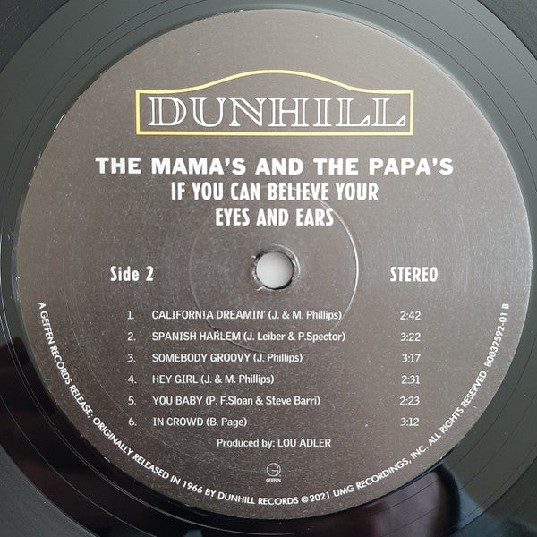 The Mamas & The Papas If You Can Believe Your Eyes And Ears Geffen Records, UMe LP, Album, RE, Toi Mint (M) Mint (M)
