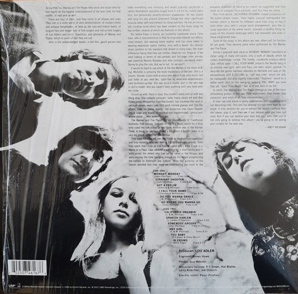 The Mamas & The Papas If You Can Believe Your Eyes And Ears Geffen Records, UMe LP, Album, RE, Toi Mint (M) Mint (M)