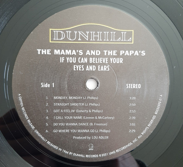 The Mamas & The Papas If You Can Believe Your Eyes And Ears Geffen Records, UMe LP, Album, RE, Toi Mint (M) Mint (M)