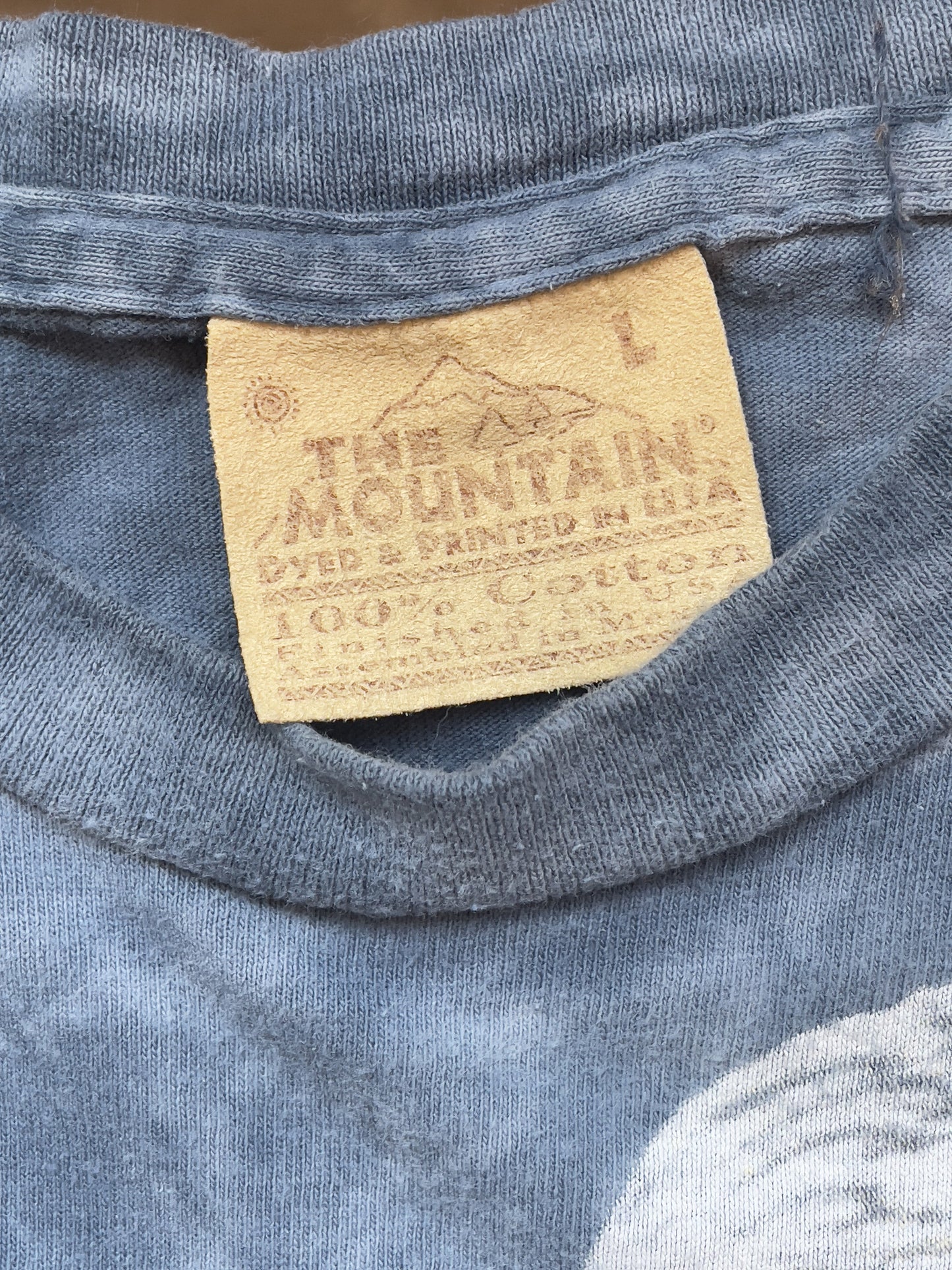 2004 White Tiger Nature Tie Dye Shirt | Men's 100% Cotton L Short Sleeve T-Shirt |