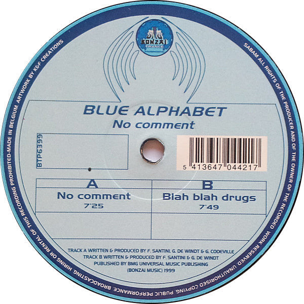 No Comment / Blah Blah Drugs | Very Good Plus (VG+) Very Good (VG)