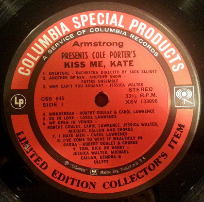 Armstrong Presents Cole Porter's Kiss Me, Kate - Original ABC Television Sound Track | Near Mint (NM) Near Mint (NM)