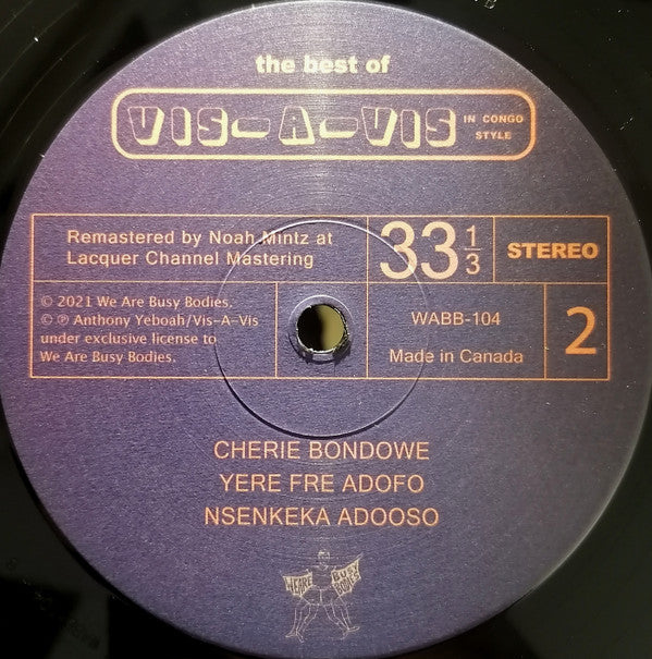 The Best Of Vis-A-Vis In Congo Style | Mint (M) Mint (M)