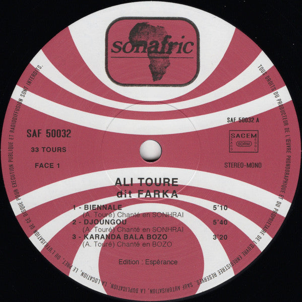 Ali Toure Farka (VINYL 50032) | Mint (M) Mint (M)