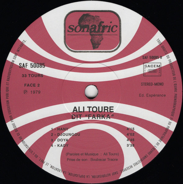 Ali Toure Dit "Farka" (VINYL) | Mint (M) Mint (M)