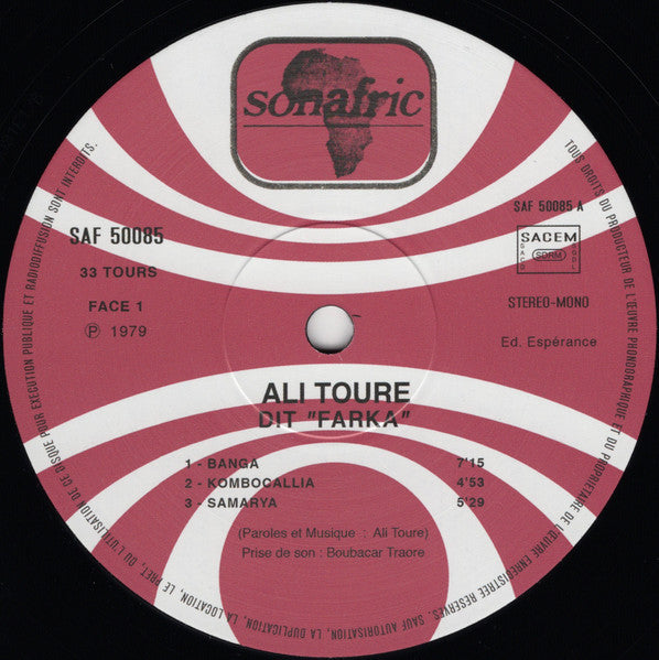 Ali Toure Dit "Farka" (VINYL) | Mint (M) Mint (M)