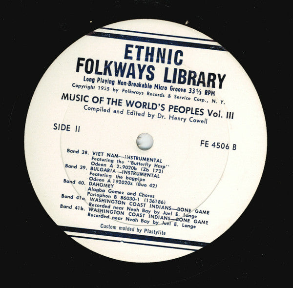 Music Of The World's Peoples, Volume Three *RECORD 2 ONLY* | Very Good (VG) Generic