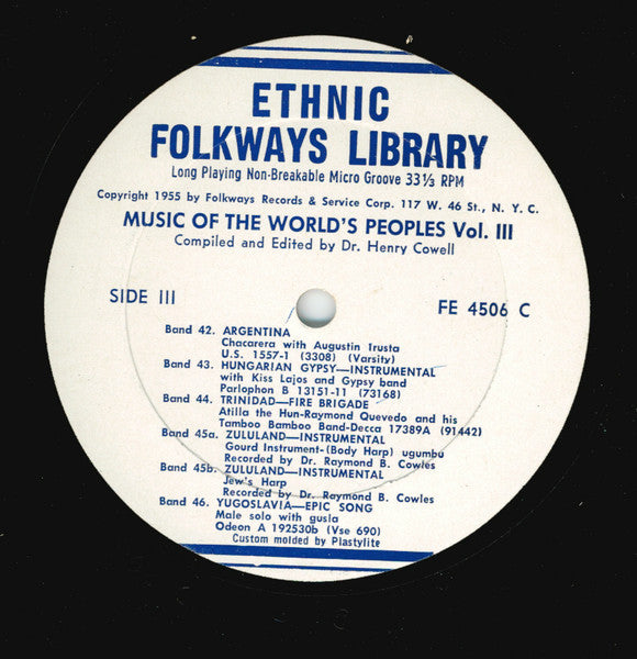 Music Of The World's Peoples, Volume Three *RECORD 2 ONLY* | Very Good (VG) Generic
